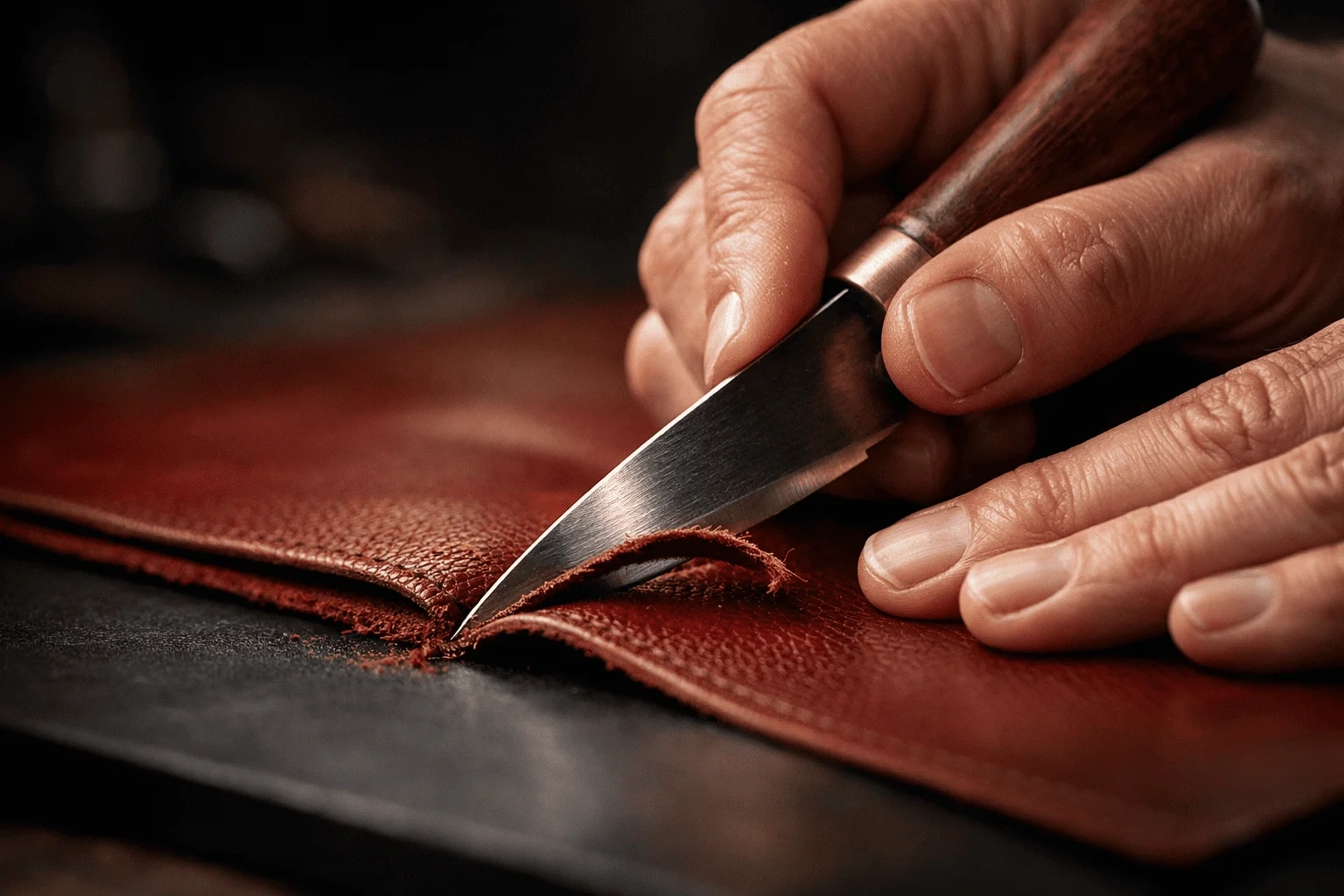 Leather wallet manufacturing process by skilled artisans in India Leather wallet manufacturing process by skilled artisans in India