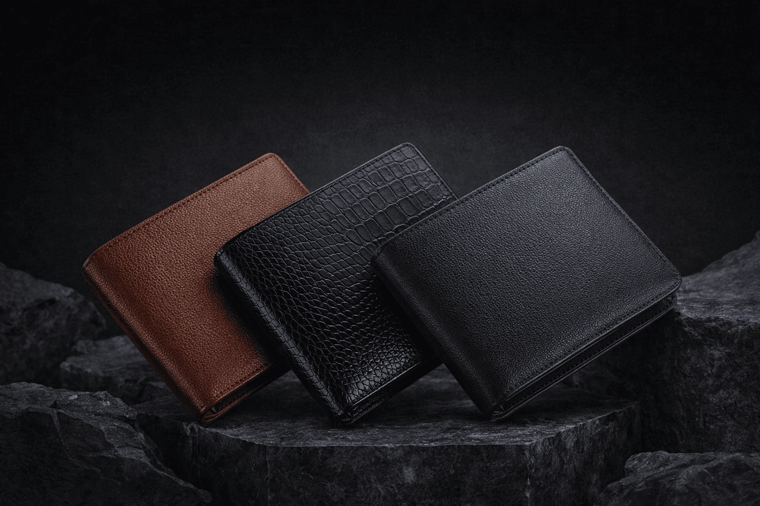 Premium leather wallets manufactured by an Indian leather goods manufacturer Premium leather wallets manufactured by an Indian leather goods manufacturer