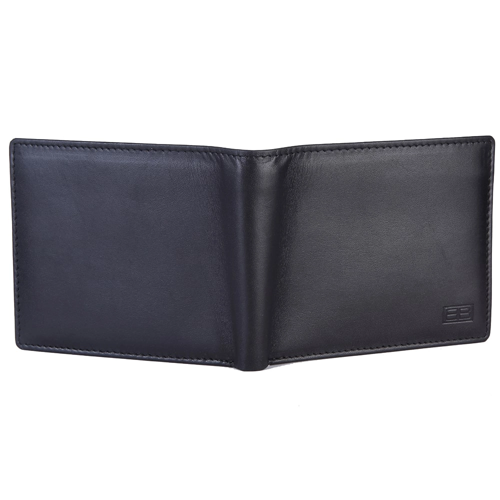 Vegetable Tanned Genuine Leather Wallet for Men – RFID Safe Bifold Wallet with Coin Pocket - EG-MLW-788-CW-FG-VT-YS-BLACK 1