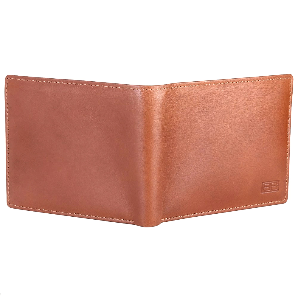 Vegetable Tanned Genuine Leather Wallet for Men – RFID Safe Bifold Wallet with Coin Pocket - EG-MLW-788-CW-FG-VT-YS-BLACK 1