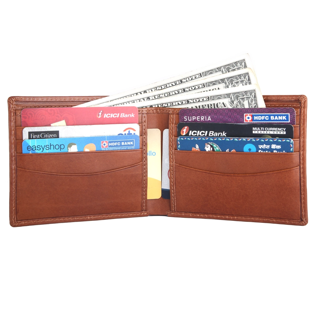 Best Slim Genuine Leather Wallet for Men – VT Leather RFID Blocking Bifold Gift Set - EG-MLW-789-CW-FG-VT-BROWN 2