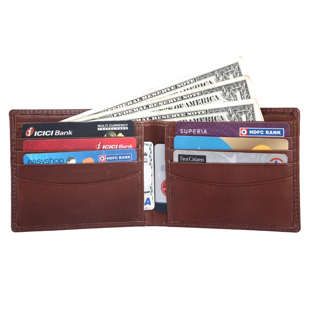 Best Slim Genuine Leather Wallet for Men – VT Leather RFID Blocking Bifold Gift Set - EG-MLW-789-CW-FG-VT-BROWN 1