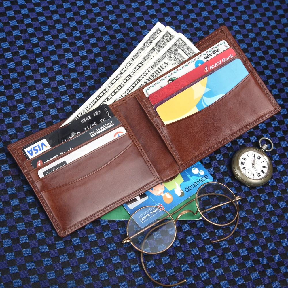 Best Slim Genuine Leather Wallet for Men – VT Leather RFID Blocking Bifold Gift Set - EG-MLW-789-CW-FG-VT-BROWN 1