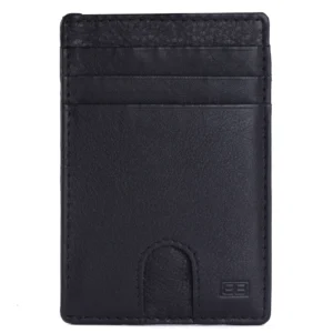 Genuine Leather Slim Wallet for Men – RFID Blocking & Minimalist-BB-CH-788-CW-FG-NL-YS-BLACK 1