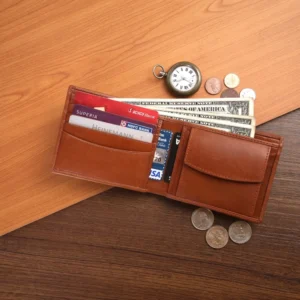 Genuine Leather Wallet for Men with Coin Pocket | RFID Slim Bifold Wallet