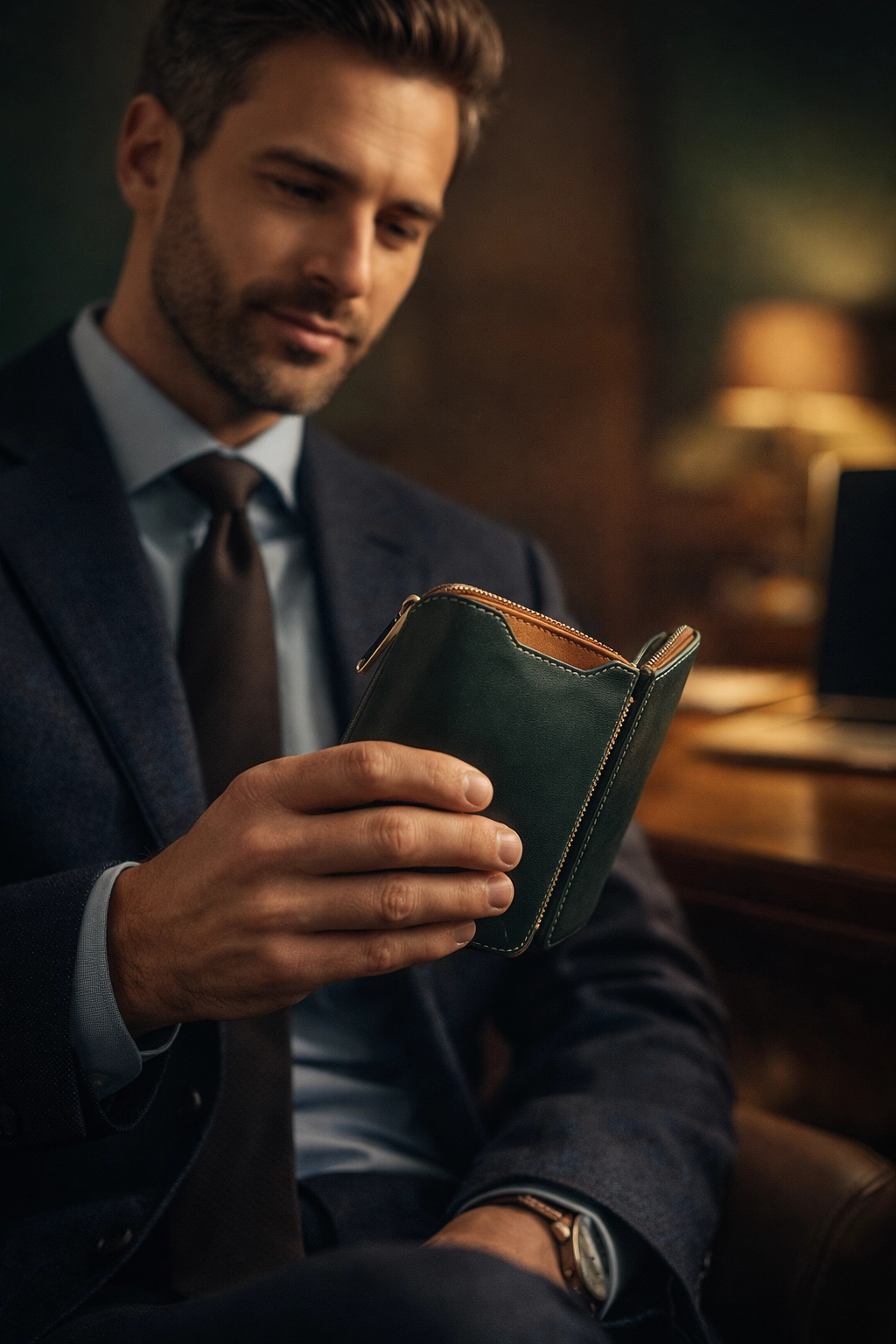 Kolkata based zip around wallet manufacturer luxury leather wallet production m