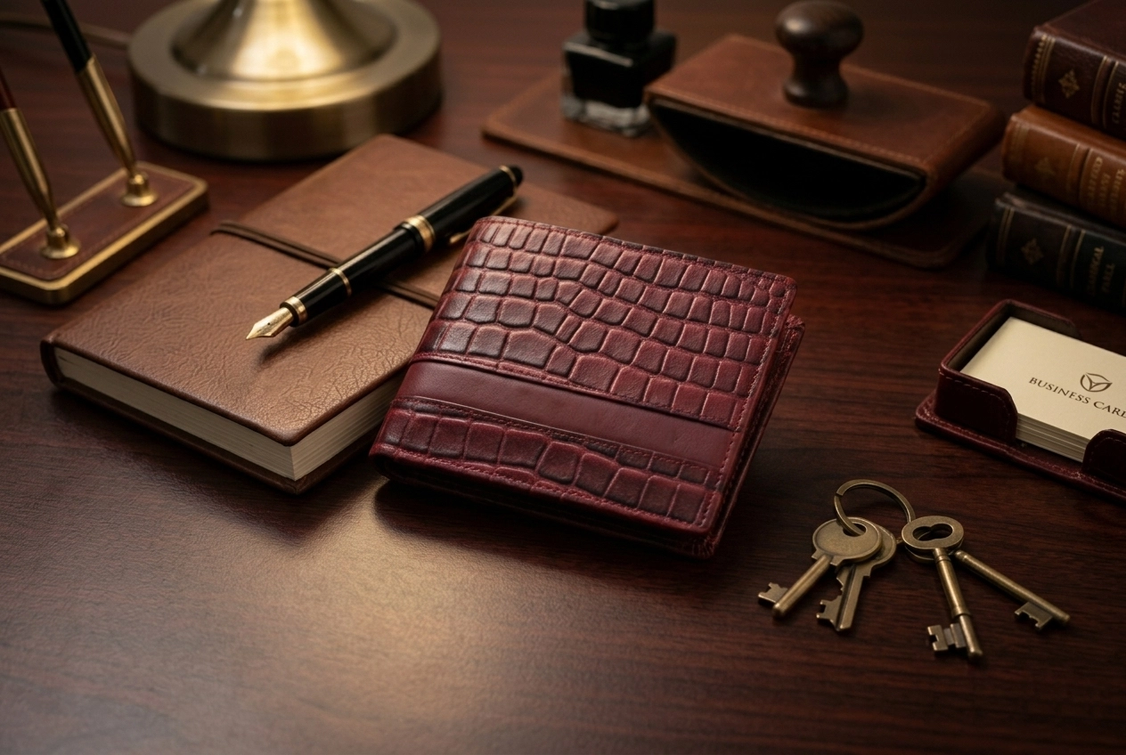 Genuine Leather Bi-fold Wallet For men Exalter Global Co