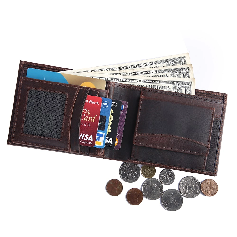 RFID Protected Genuine Leather Wallet for Men – Slim Bifold with Coin Pocket & Card Holder - Image 2