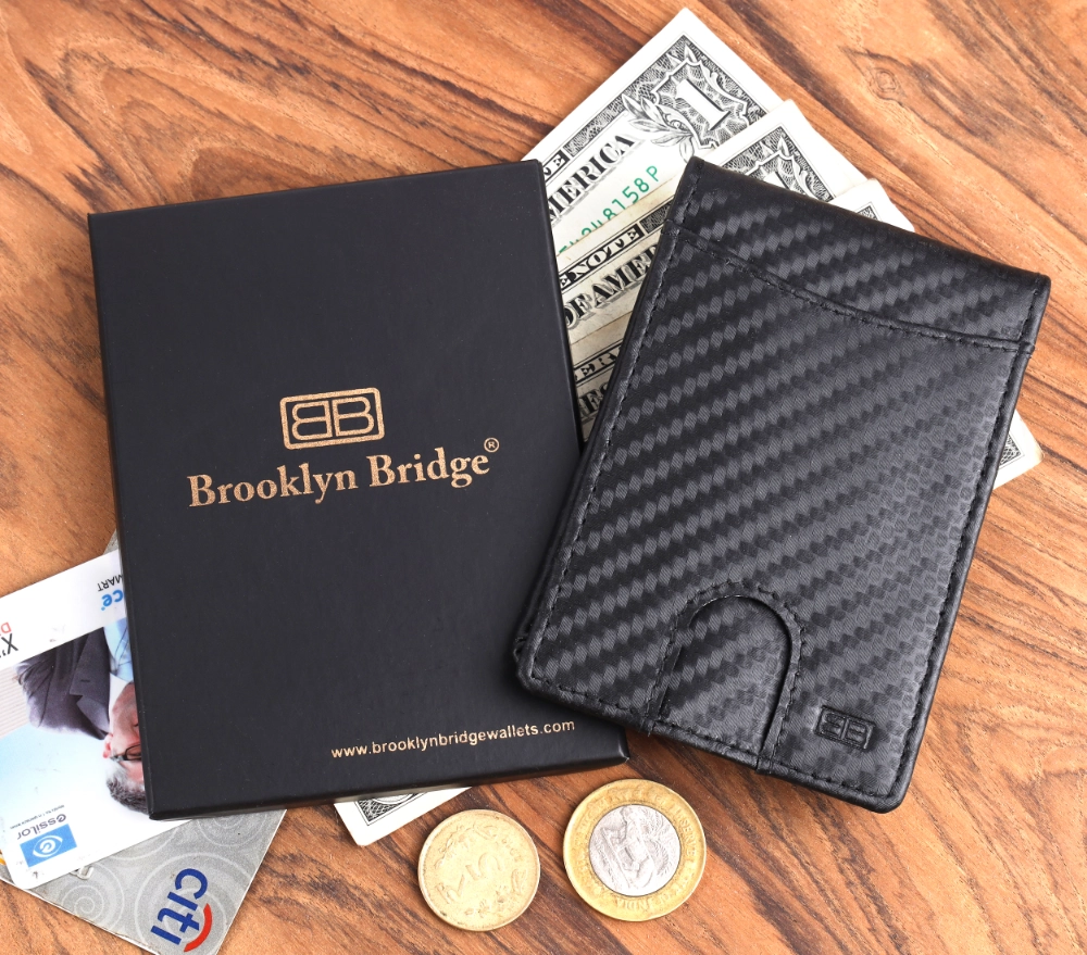 RFID Blocking Front Pocket Wallet with Cash Strap Holder - Image 5