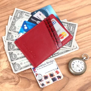 RFID Protected Leather Card Holder Wallet for Men & Women