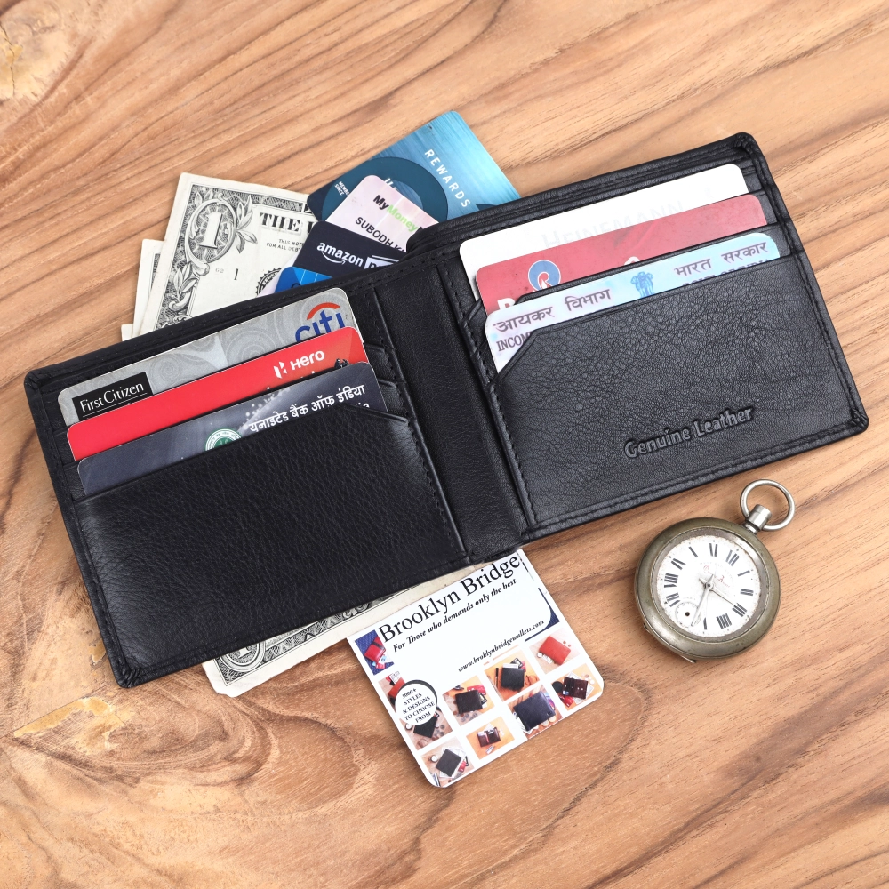RFID Protected Genuine Leather Wallet for Men Bifold Slim - Image 6