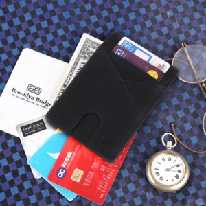Premium RFID Protected Leather Card Holder with ID Slot