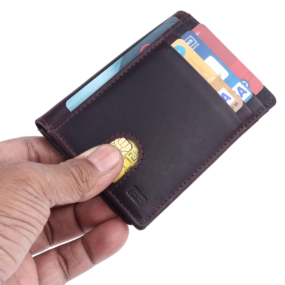 RFID Protected Pull Strap Wallet for Cards & Cash - Image 5