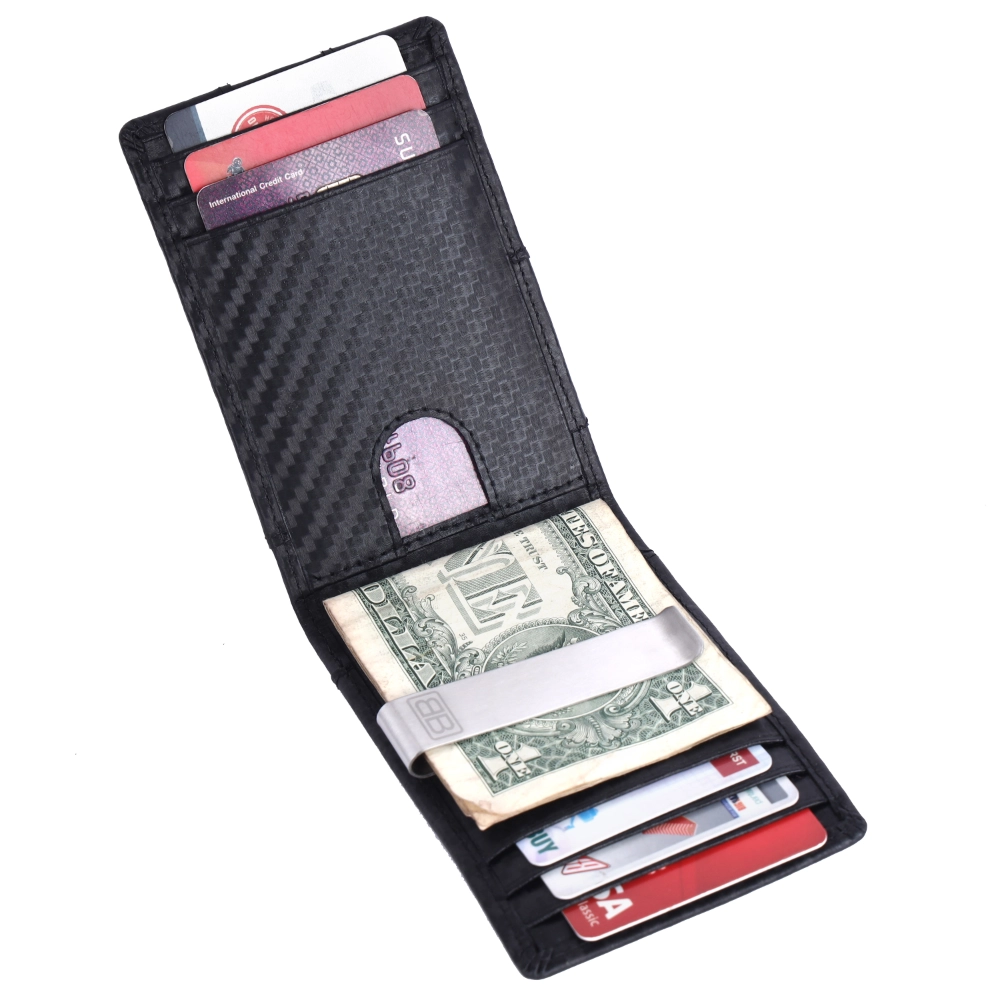 Slim RFID Blocking Money Clip Wallet for Men with ID Slot - Image 7