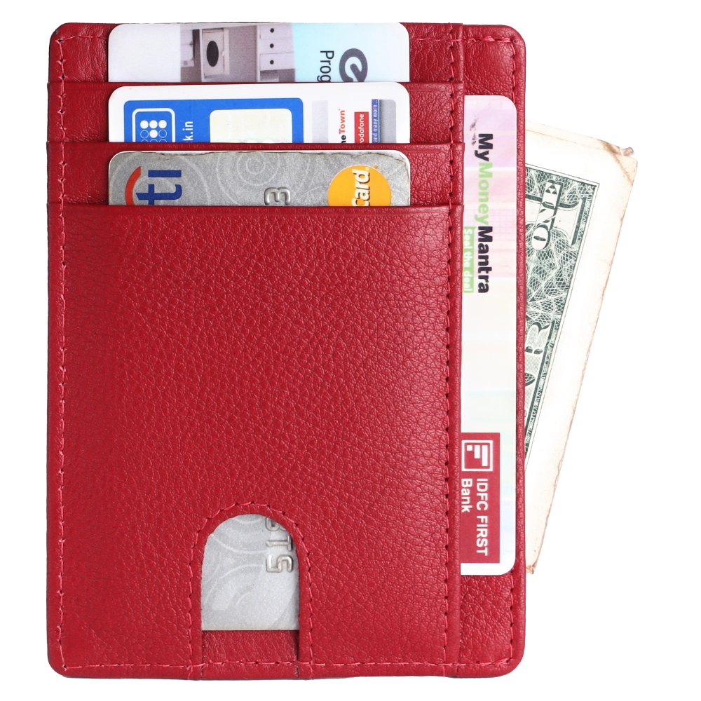 RFID Protected Leather Card Holder Wallet for Secure Cards - Image 3