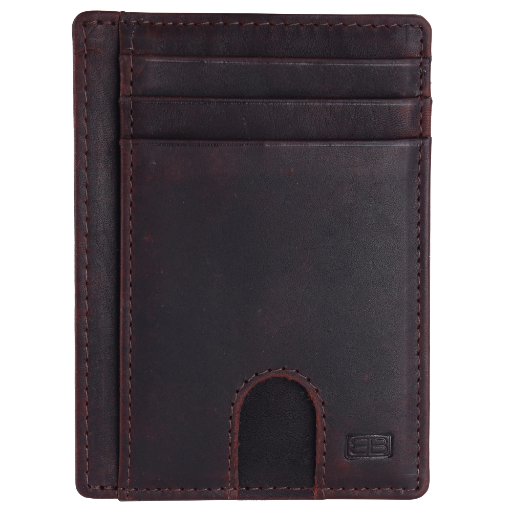 RFID Protected Leather Card Holder Wallet with Slim Design - Image 5