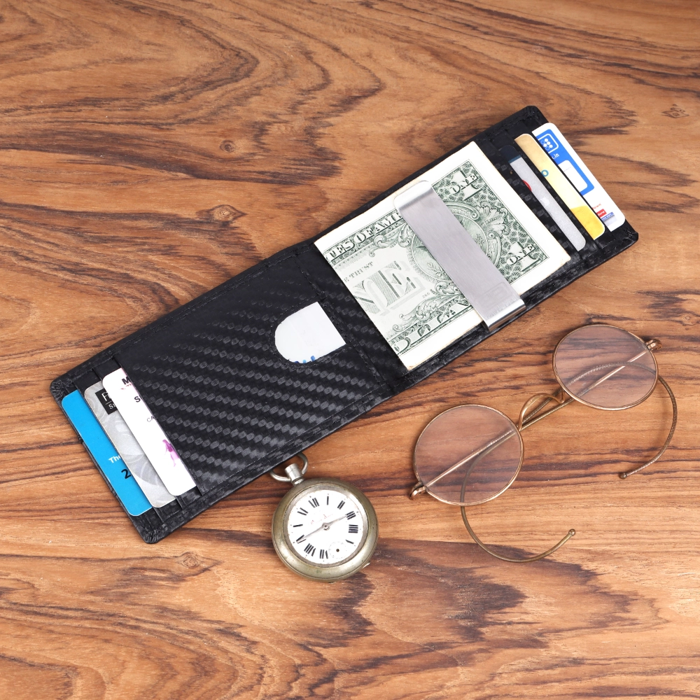 Slim RFID Blocking Money Clip Wallet for Men with ID Slot - Image 5
