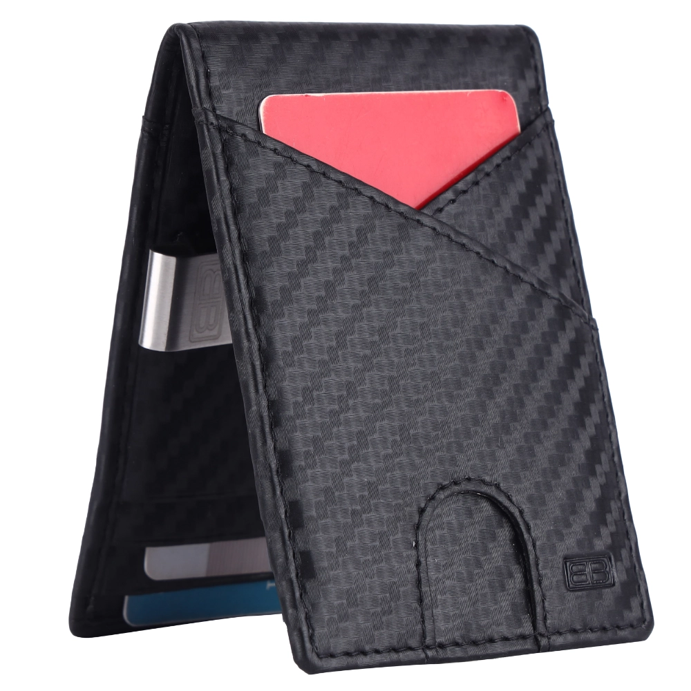 Slim RFID Blocking Money Clip Wallet for Men with ID Slot - Image 6