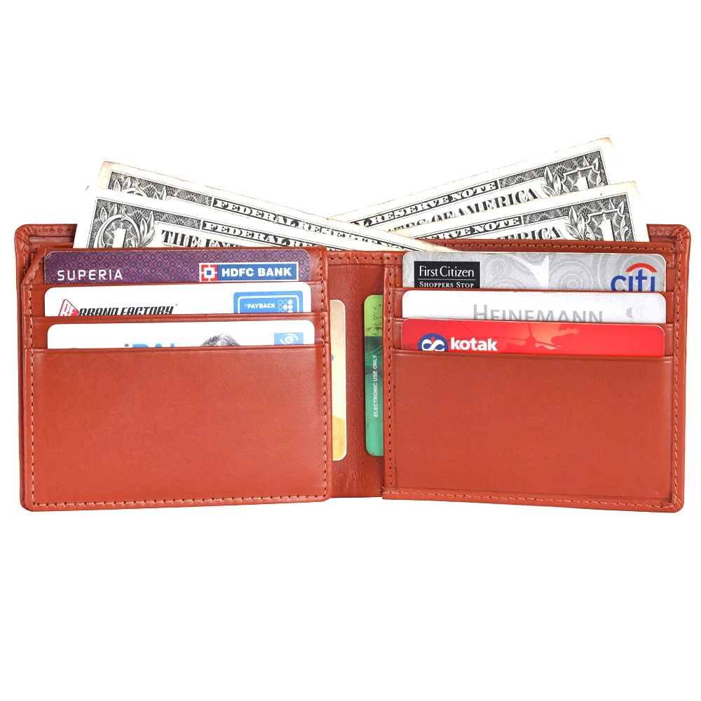 Men's RFID Leather Wallet with ID Window & Card Slots - Image 3