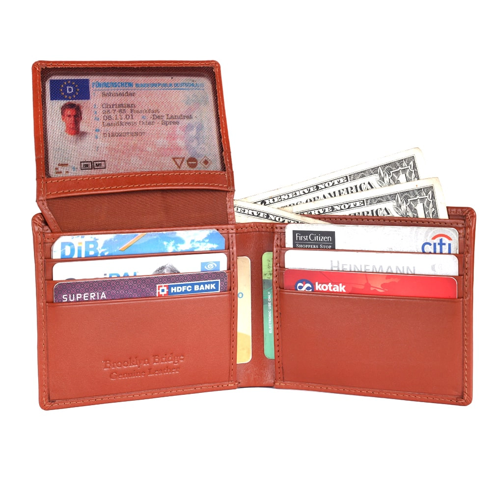 Men's RFID Leather Wallet with ID Window & Card Slots - Image 5