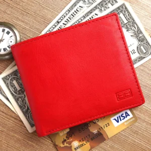 RFID Safe Men's Leather Wallet with ID Window & Cash