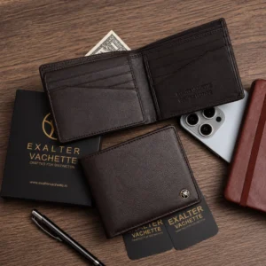 RFID Protected Leather ID Window Wallet for Men Slim Bifold