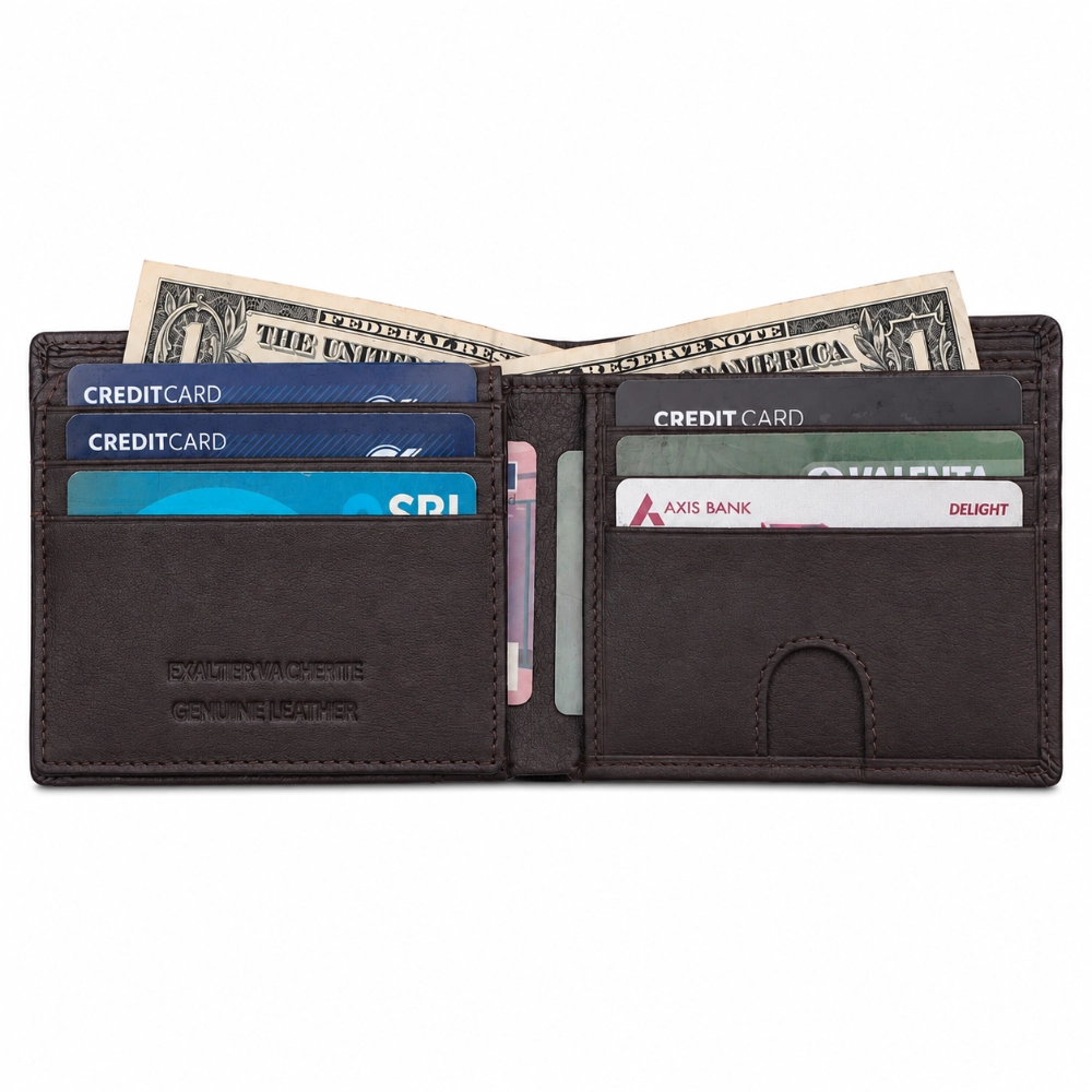 Slim RFID Protected Bifold Wallet with ID Window for Men - Image 3