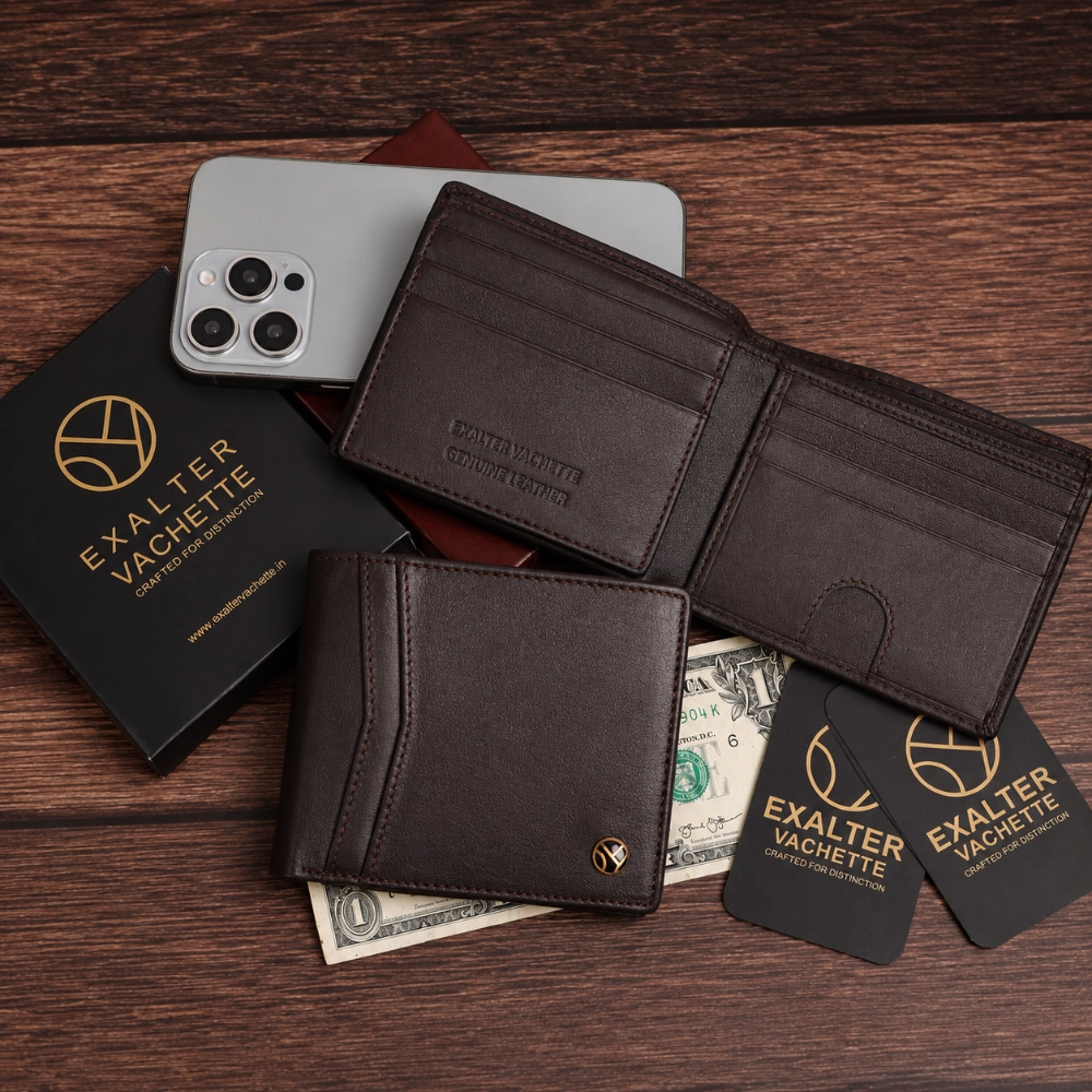 Slim RFID Protected Bifold Wallet with ID Window for Men