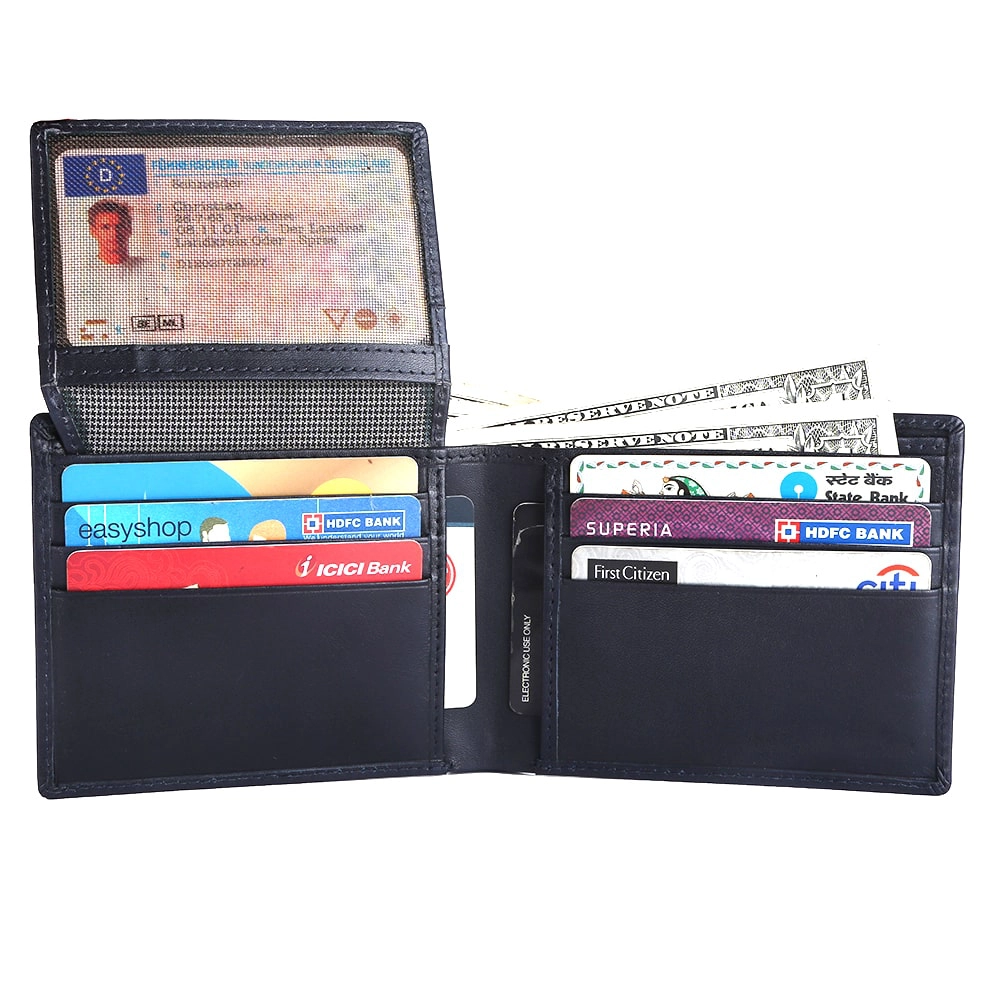 Men's RFID Leather Wallet with ID Window & Card Slots - Image 8