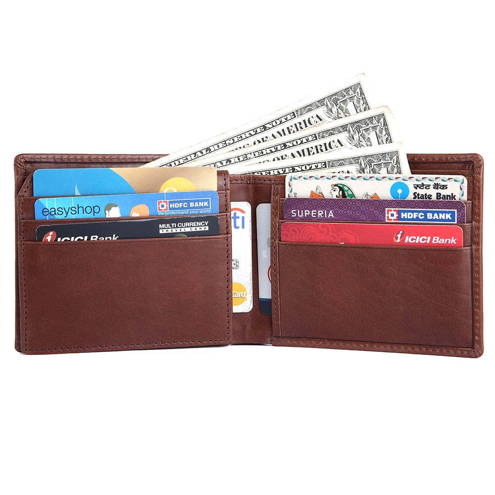 Men's RFID Leather Wallet with ID Window & Card Slots - Image 12