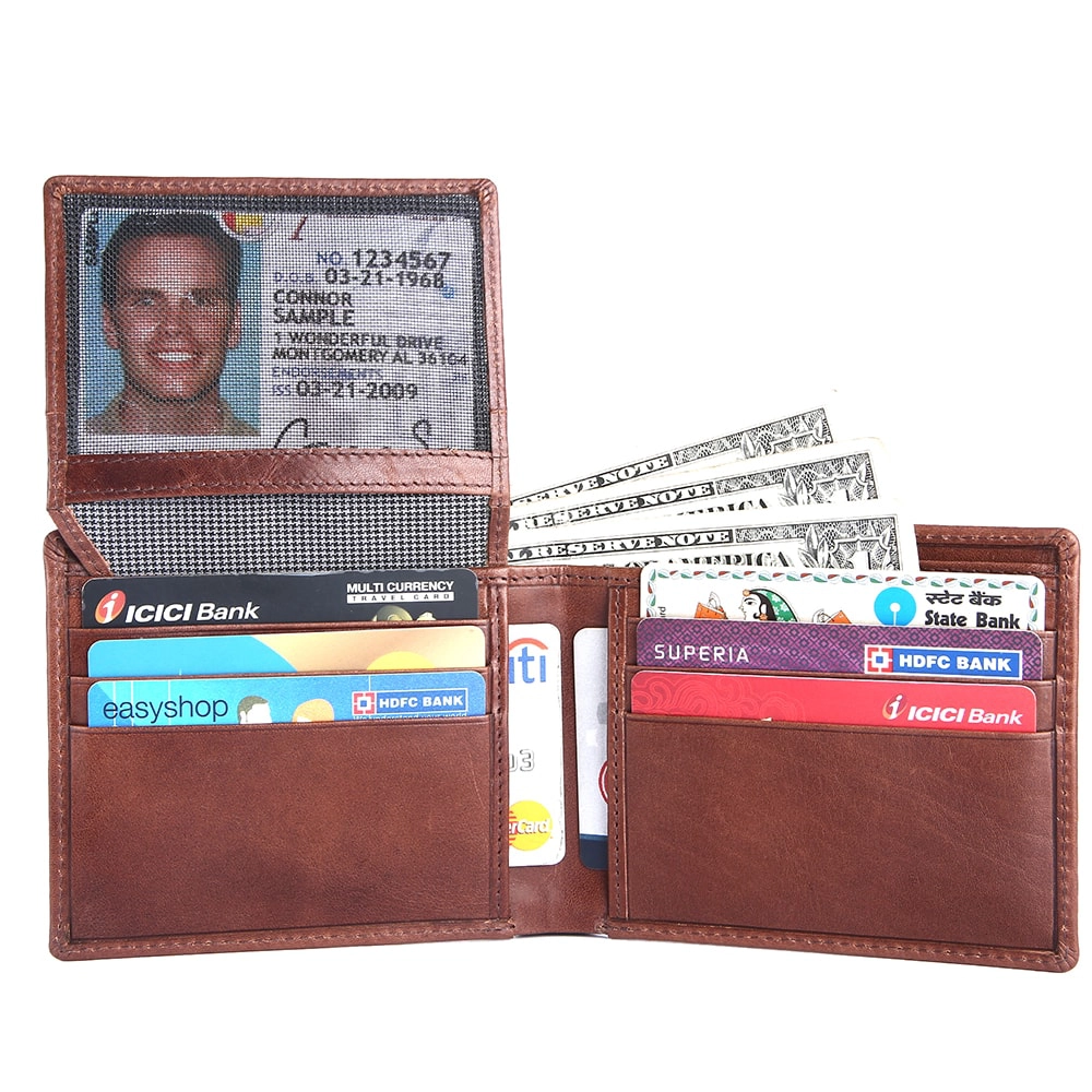 Men's RFID Leather Wallet with ID Window & Card Slots - Image 13