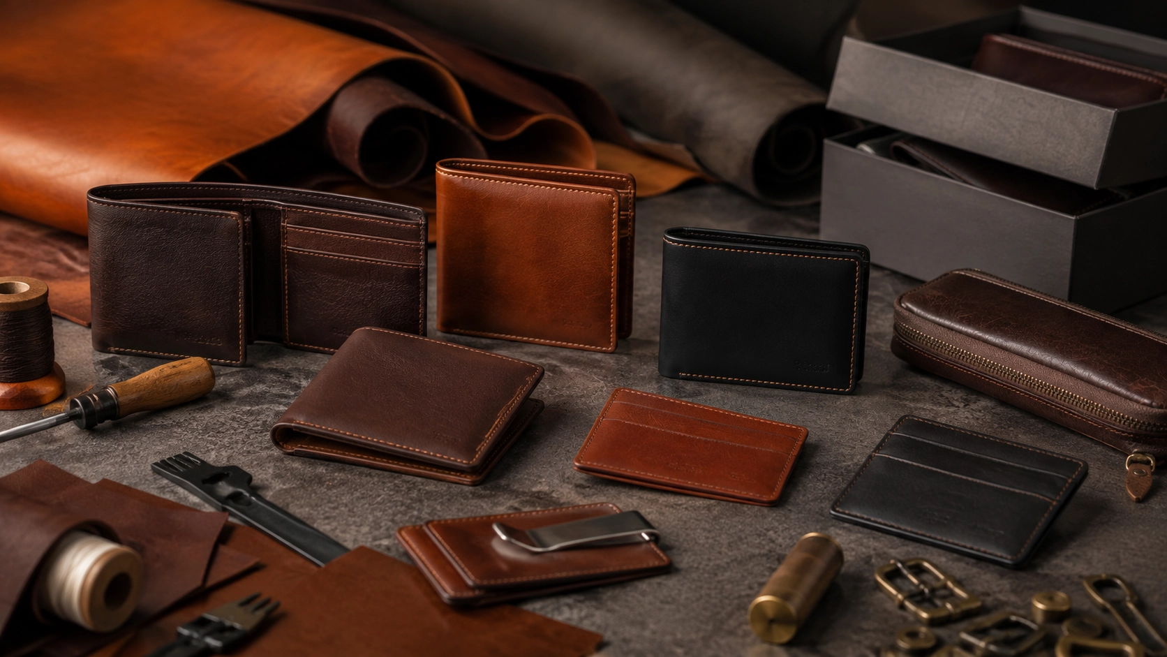 Premium private label leather wallets manufactured in India for global brands