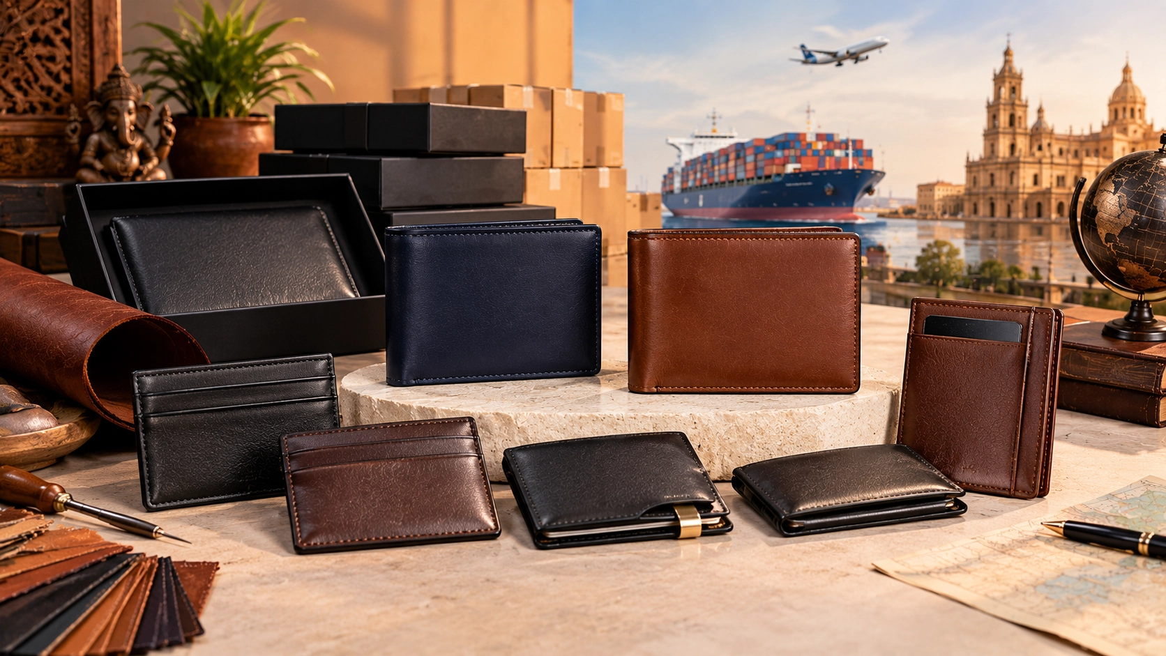 India to Spain leather wallet export and manufacturing partnership