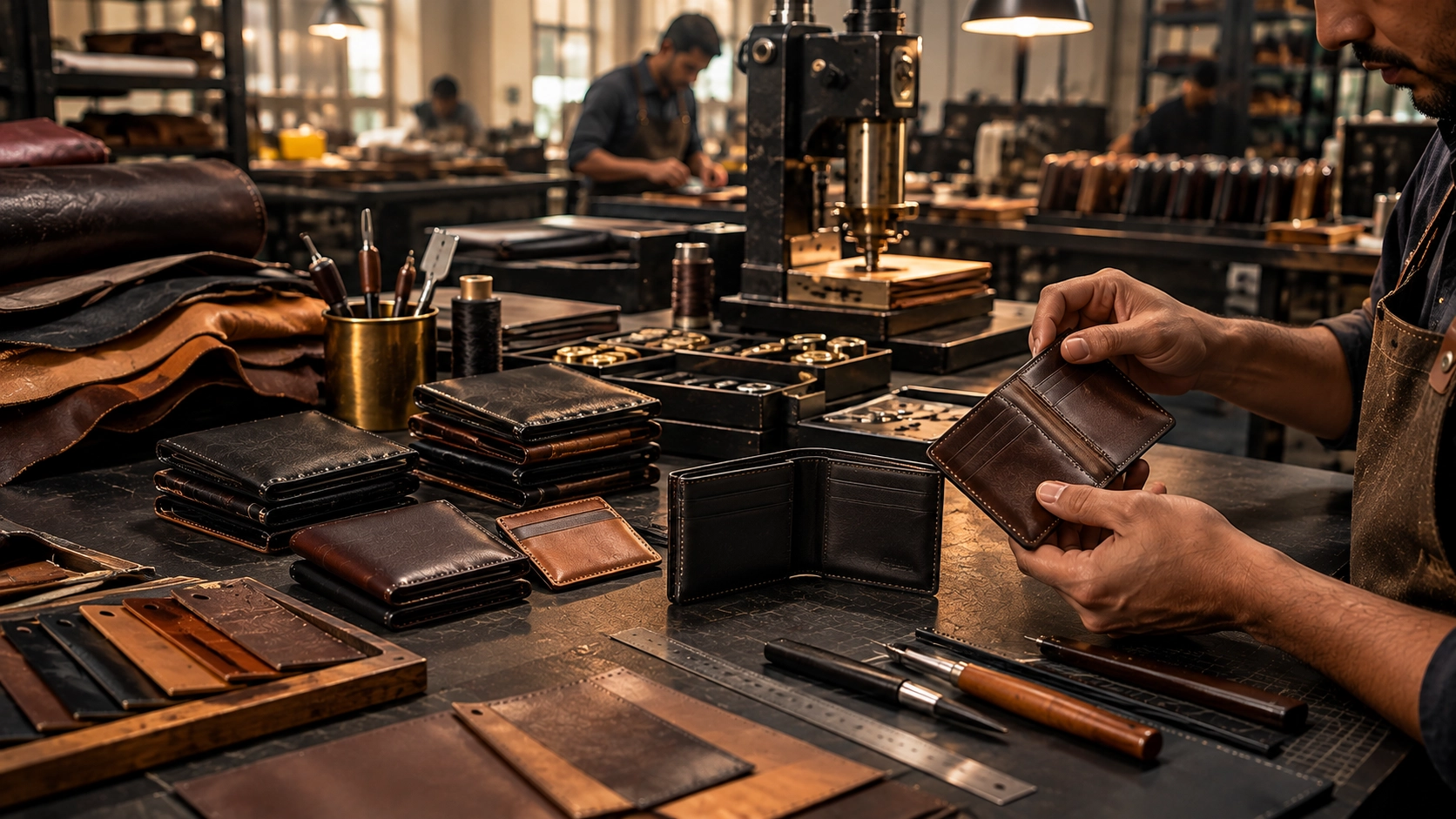 Private-label leather wallet manufacturing in India for Belgian brands and wholesalers. Private-label leather wallet manufacturing in India for Belgian brands and wholesalers.