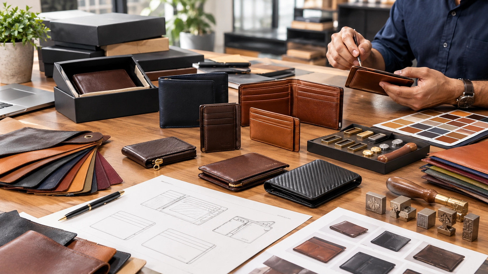 Private label leather wallet customization and OEM product development in India Private label leather wallet customization and OEM product development in India