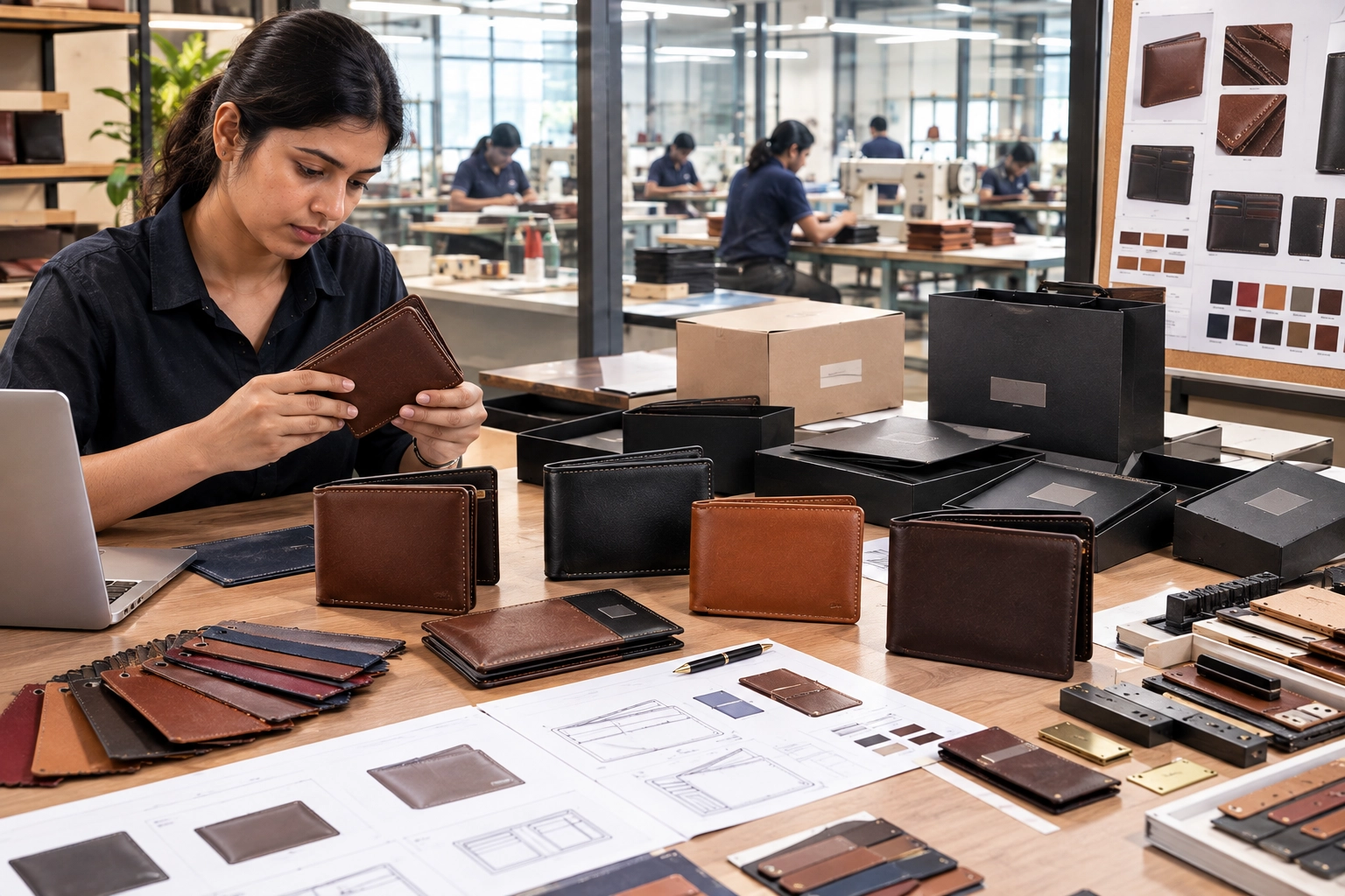 Private-label leather wallet customization and product development in India
